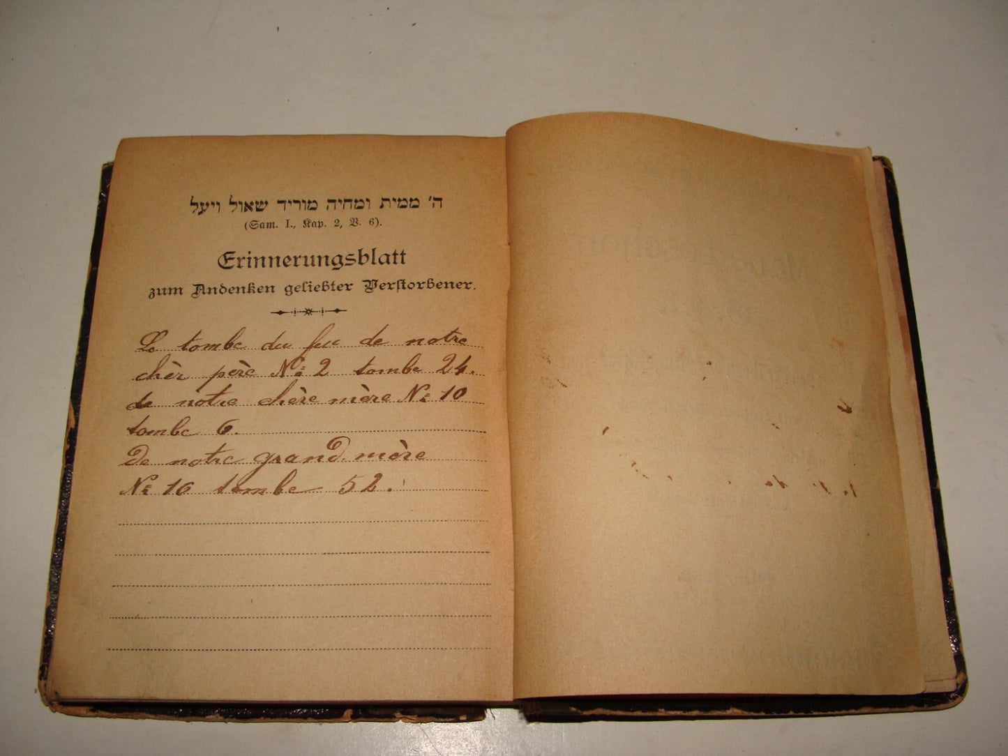 Book Jewish Judaica Antique 1892 Austria Vienna Wien Prayer Hebrew German