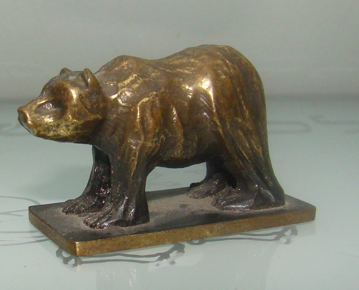 jewish judaica vintage israel israeli Bier bronze bear statue sculpture figurine