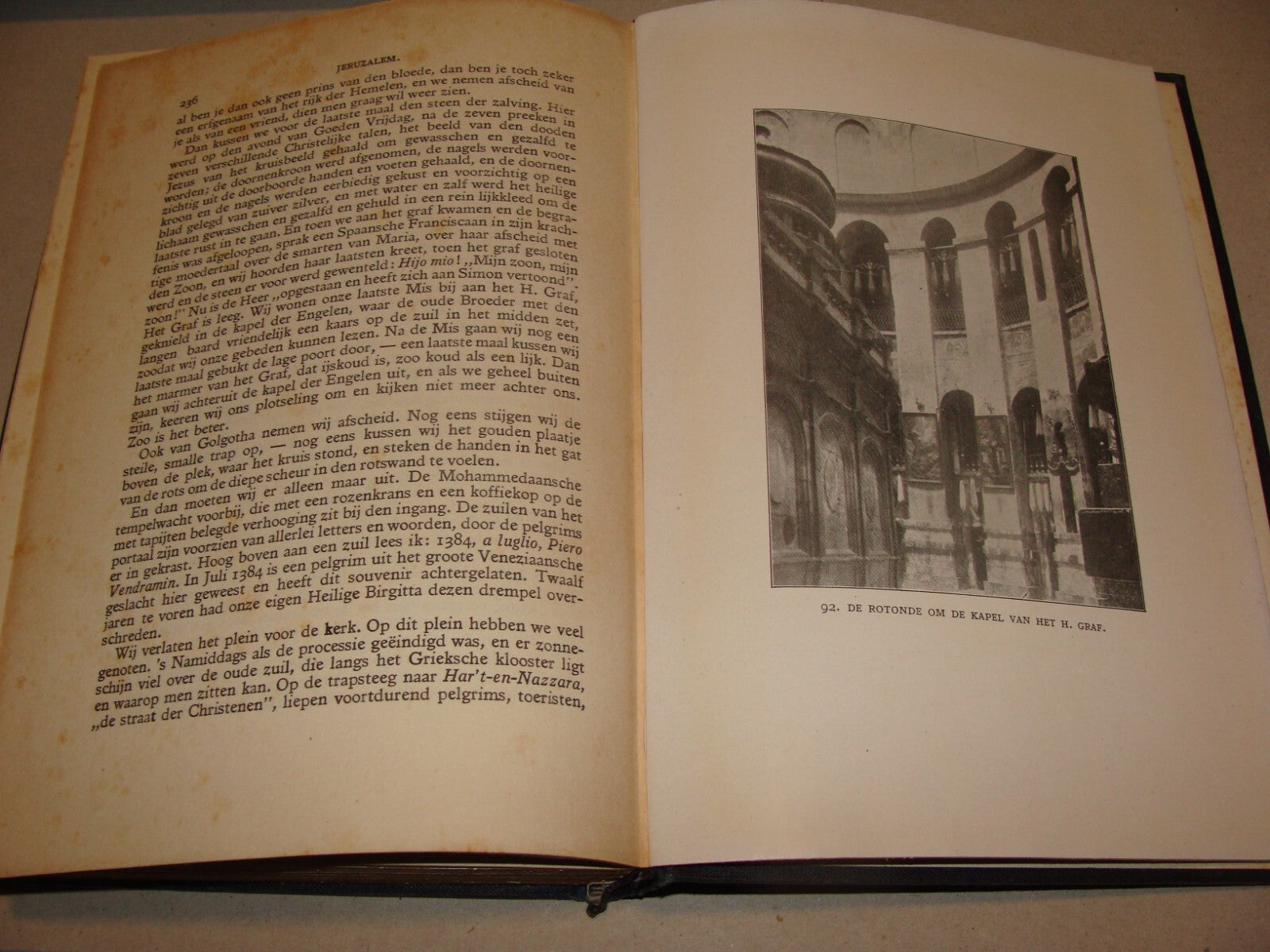 Book Palestine RARE 1925 JERUSALEM Dutch Israel Travel Johannes Jorgensen