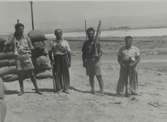 Photo Print Palestine Ad , Jewish Israel Armed Workers Potash Dead Sea Company