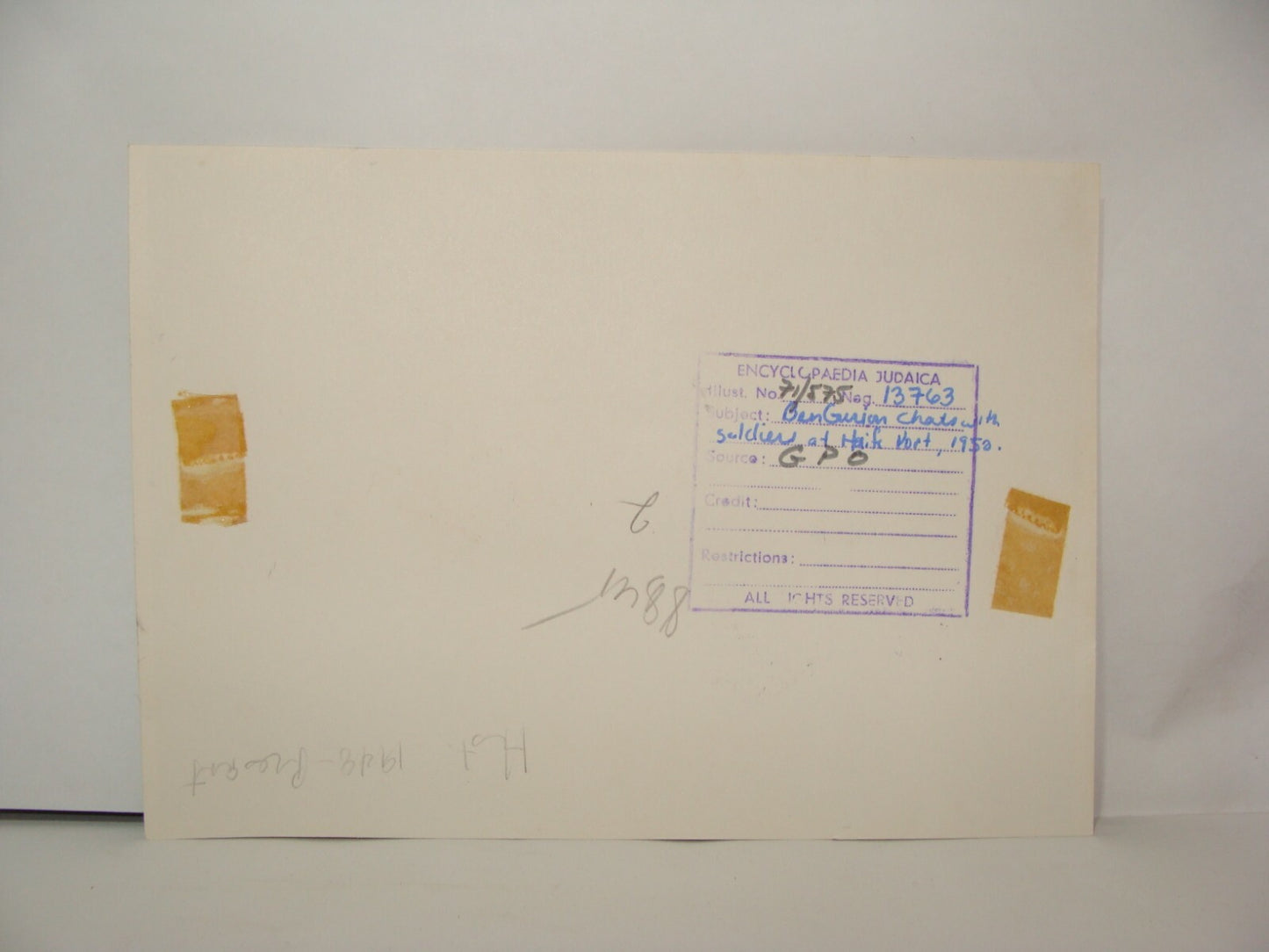 Israel Army Jewish Judaica Israeli Military IDF Ben Gurion Press Photo 1950