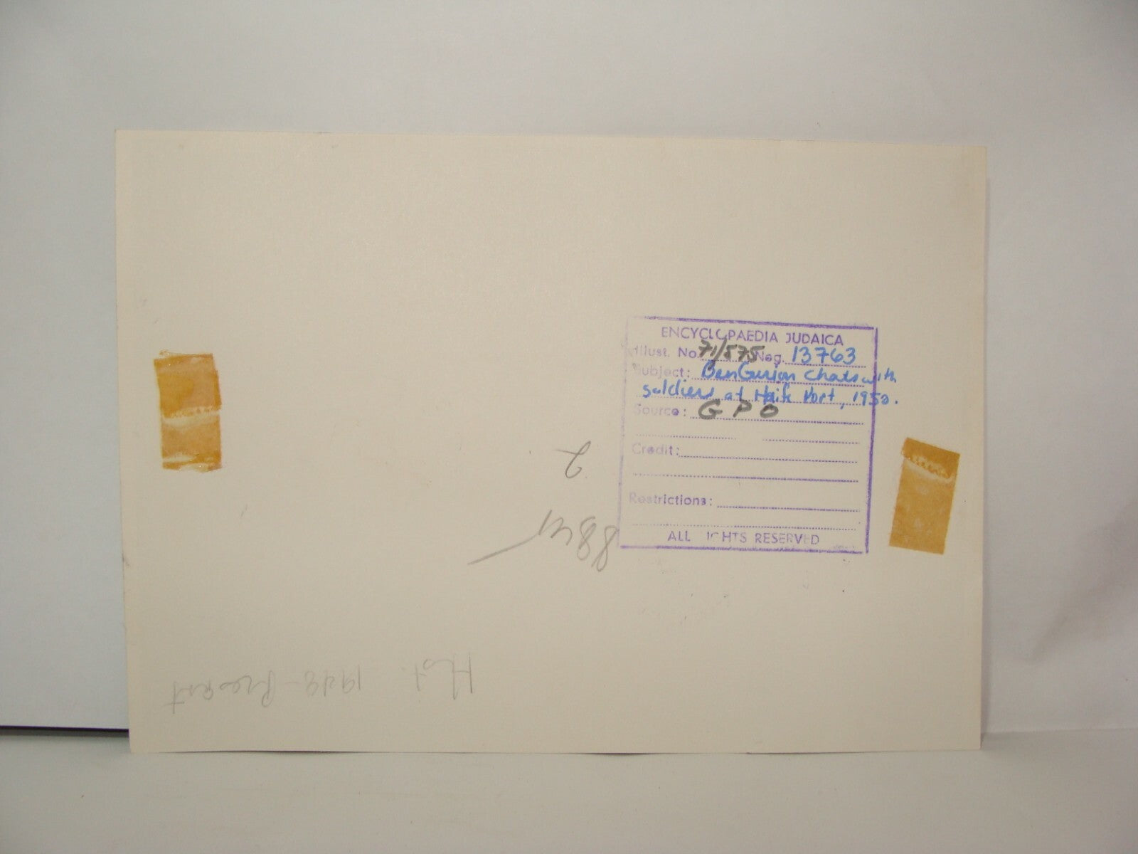 Israel Army Jewish Judaica Israeli Military IDF Ben Gurion Press Photo 1950