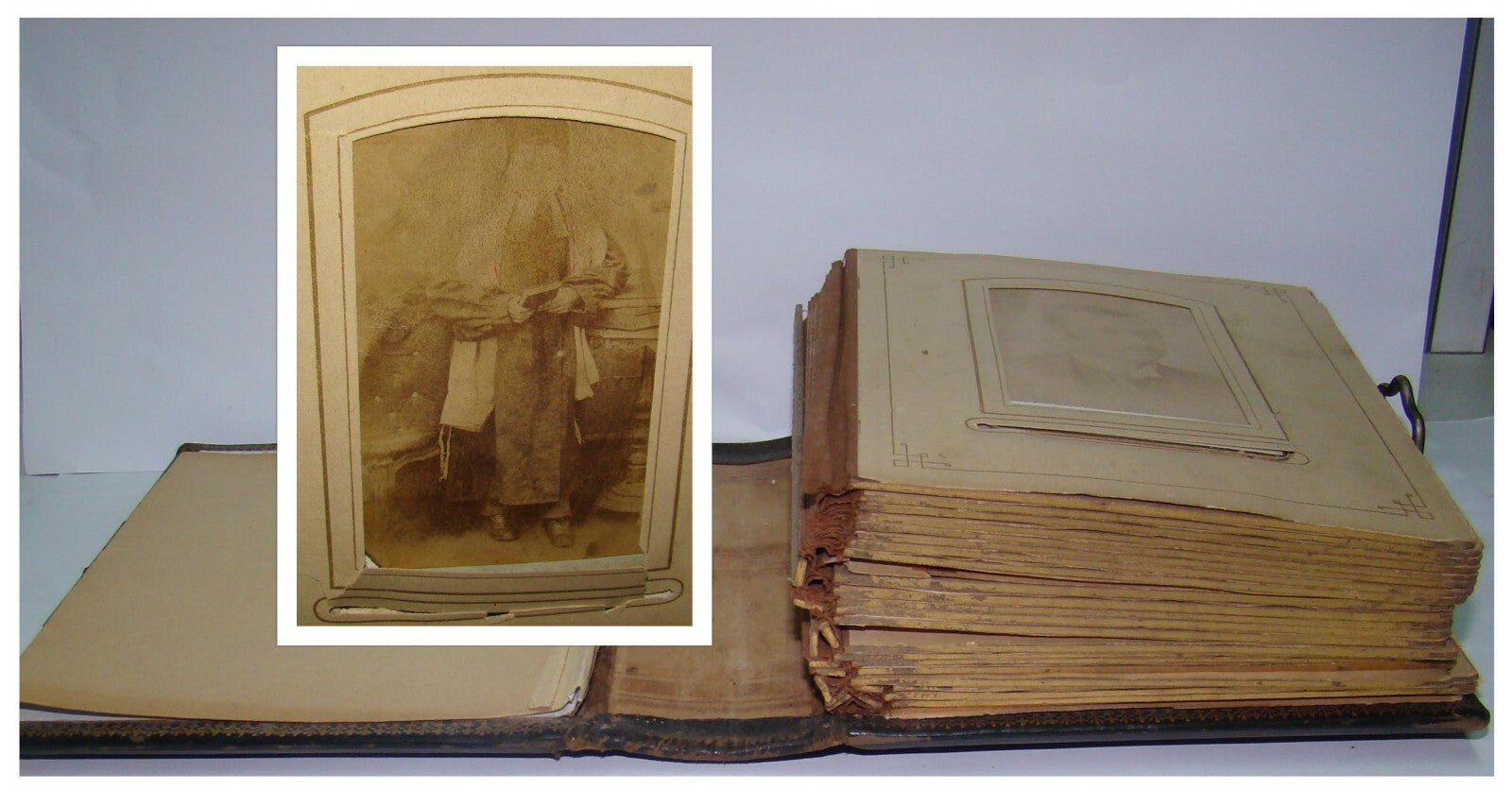 Book Jewish Judaica Antique CDV Photo Album Family Album London Bar Mitzvah