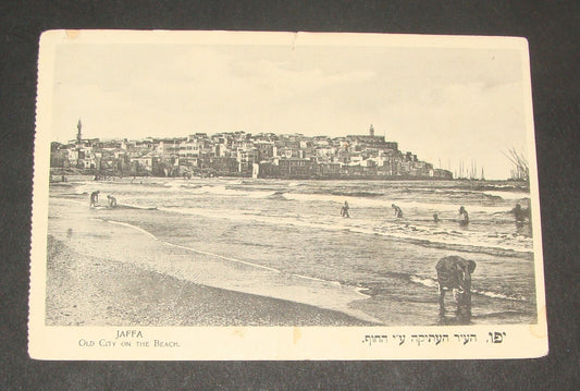 Photo Palestine Card Israel 1920s JAFFA Port Tel Aviv Postcard