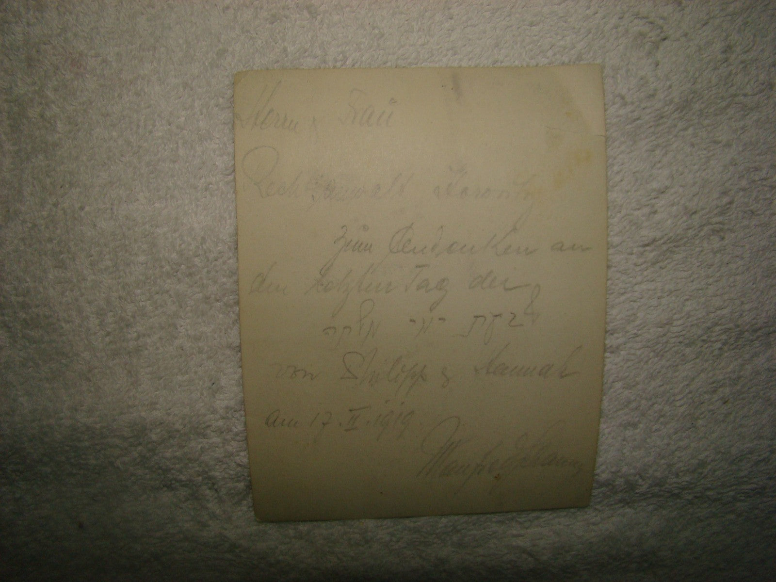 Germany Photo Jewish letter Judaica Antique Rabbi 1919 WW1 hebrew signed jews