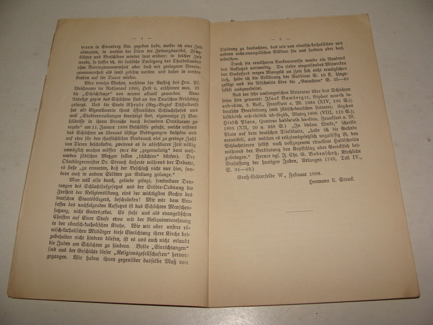 Germany RARE Jewish Judaica 1899 German   Shechita Slaughter Ritual Kosher Food