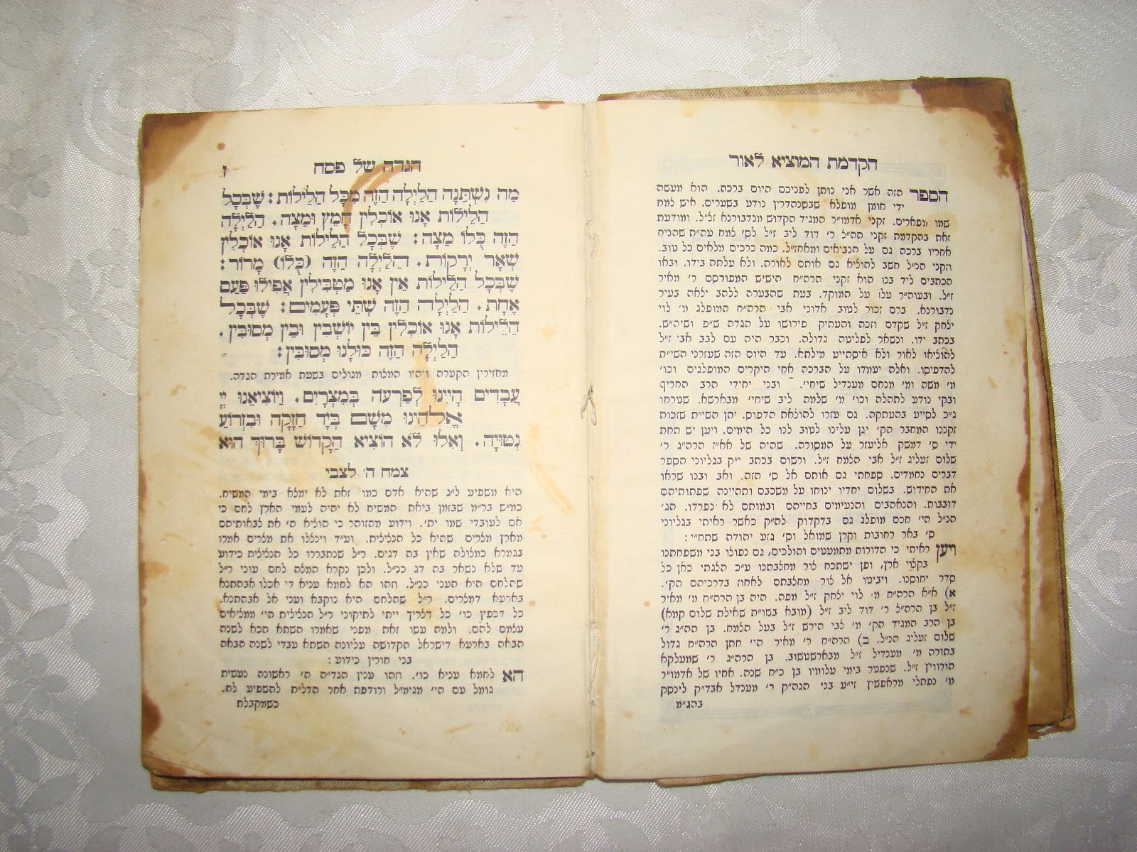 Ad Jewish Judaica antique rabbi signed signature Haggadah Passover Romania