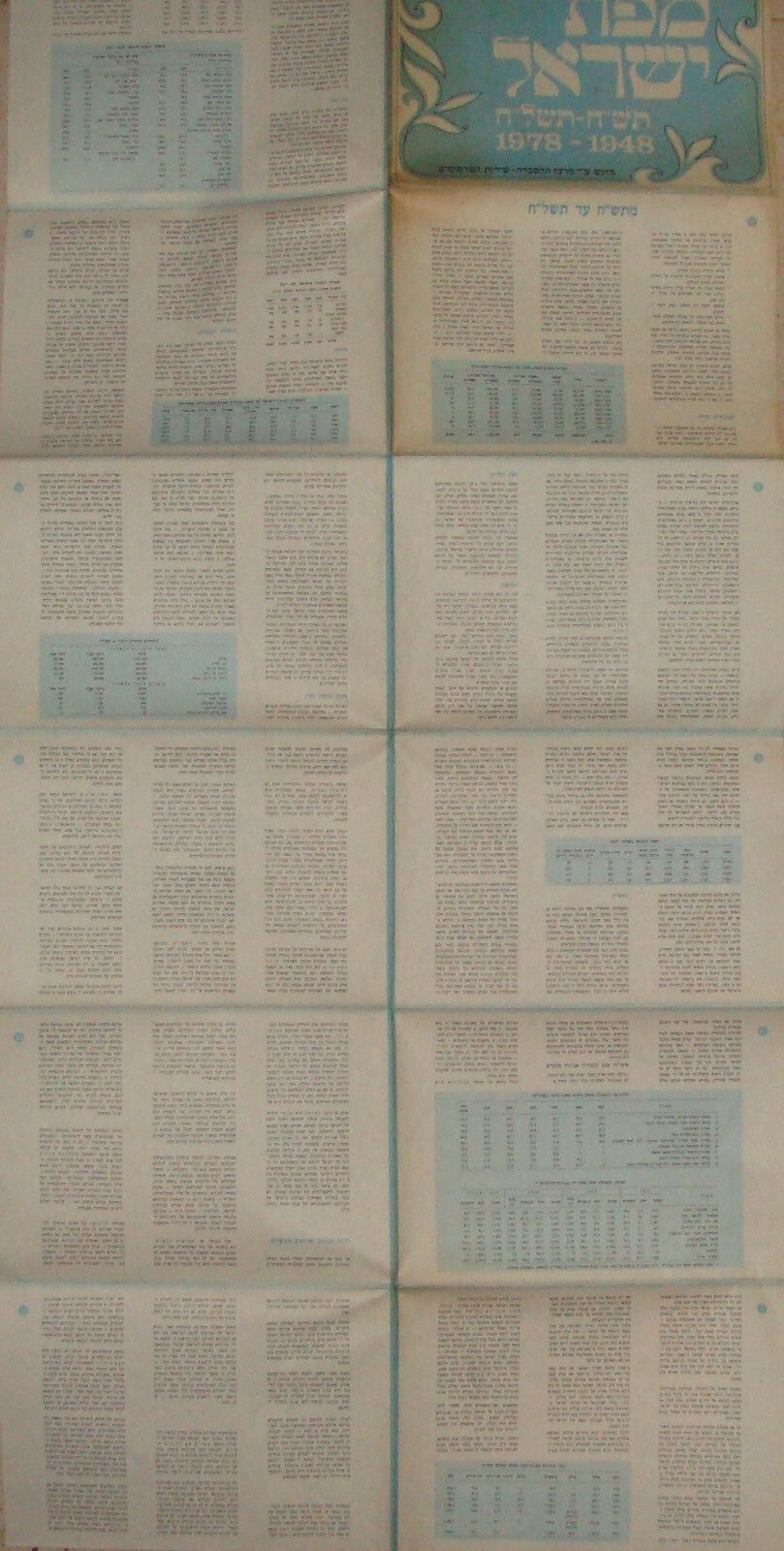 Map Jewish Israeli ISRAEL 1948 - 1978 Guide Hebrew Post Six Day War SINAI EGYPT