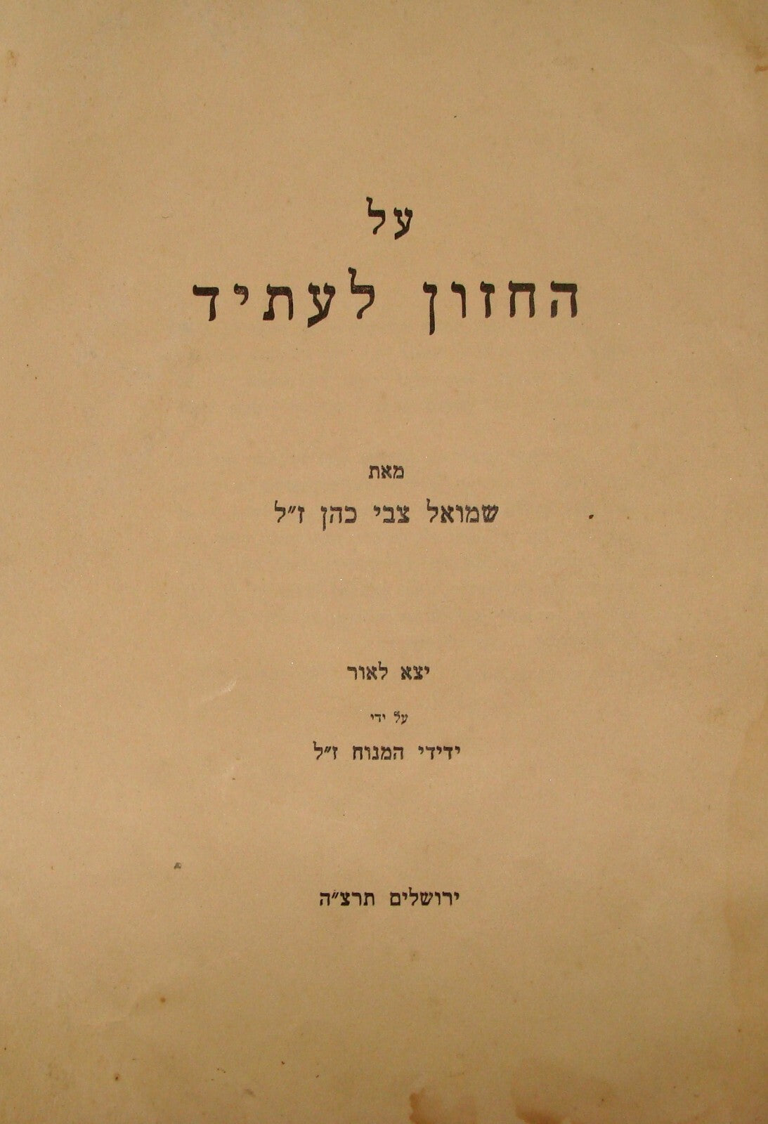 Book Jewish Judaica 1934 Palestine Israel Hebrew Philosophy Biblical History