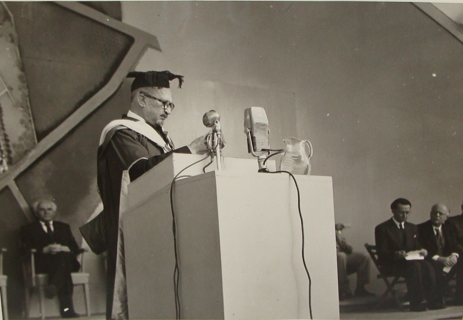 Photo Print, Jewish Israel Israeli Chaim Weizmann Institute Ben Gurion 1949