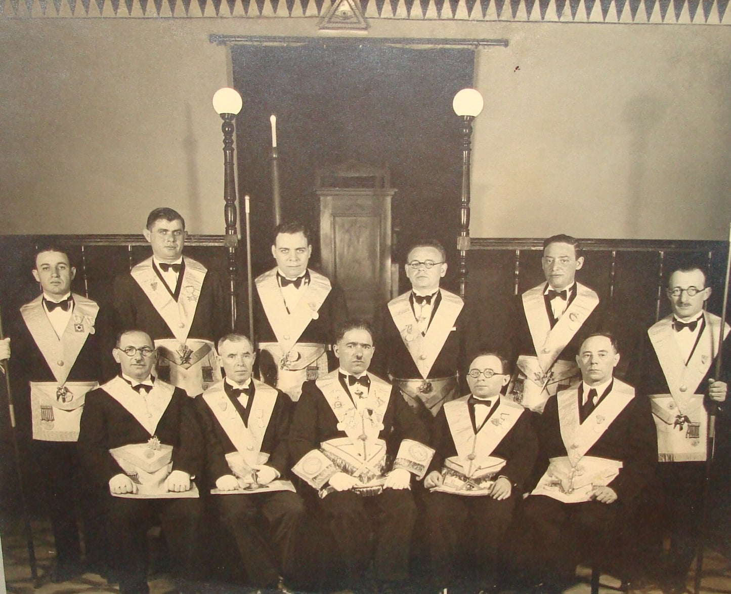 Photo Palestine Jewish Israel 1920? Masonic Freemason Lodge