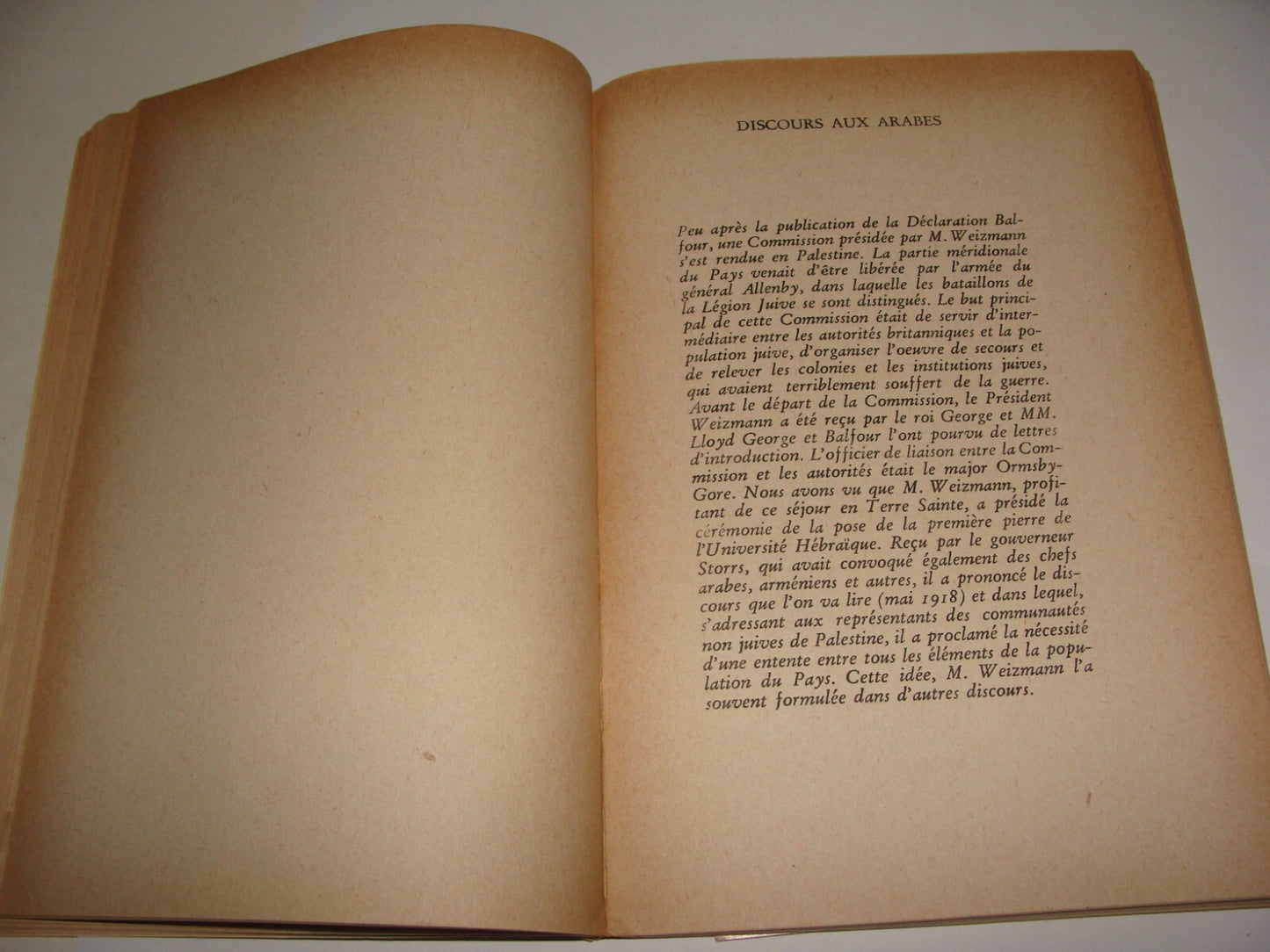 Book Jewish Judaica 1946 Palestine Israel CHAIM WEIZMANN French Zionism