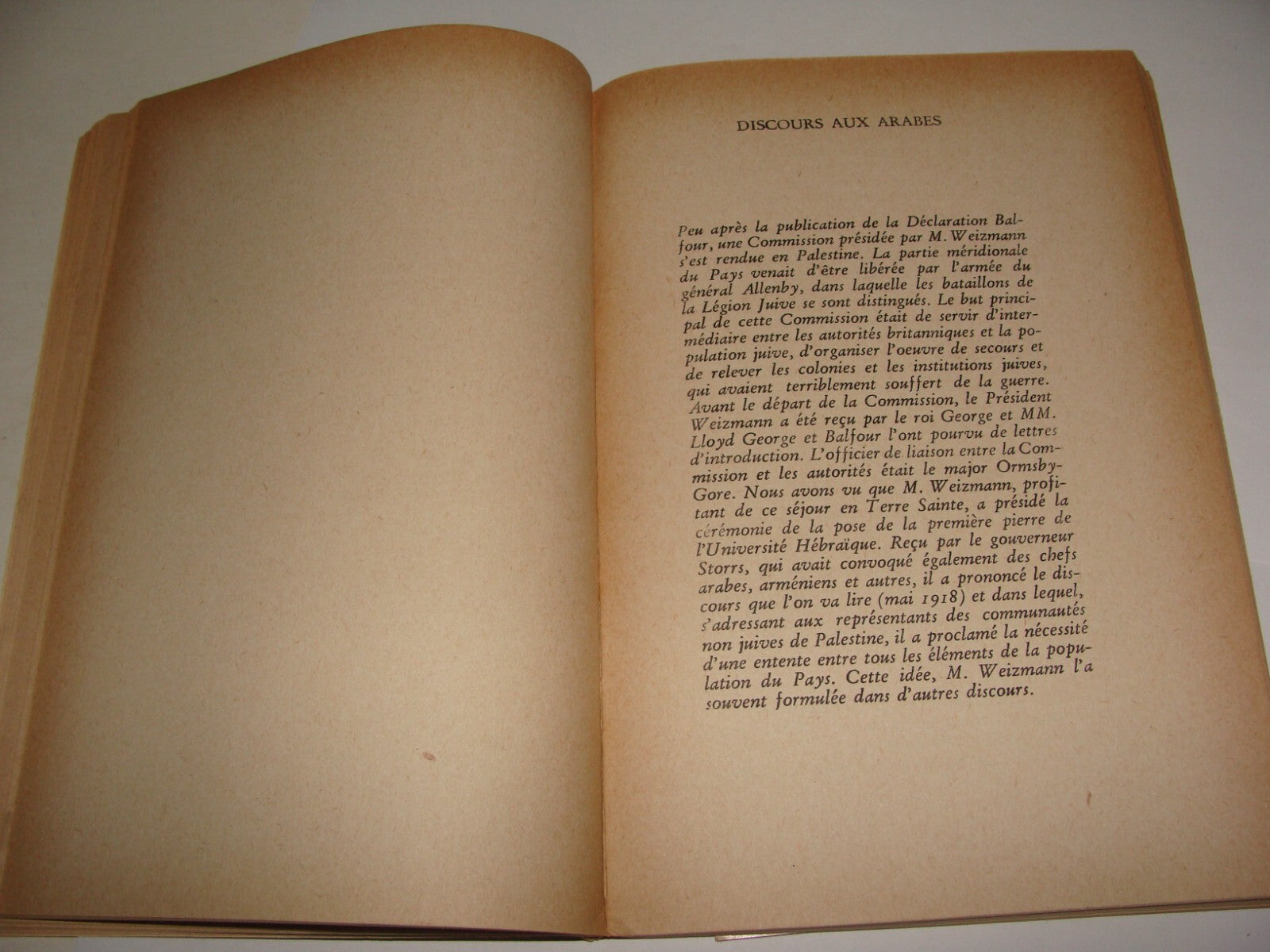 Book Jewish Judaica 1946 Palestine Israel CHAIM WEIZMANN French Zionism