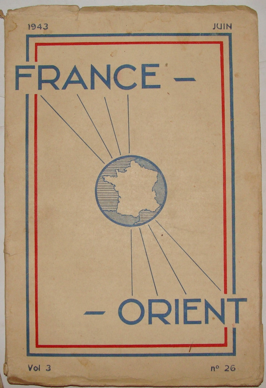 1943 FRANCE LIBRE Army Military Bulletin Orient WWII