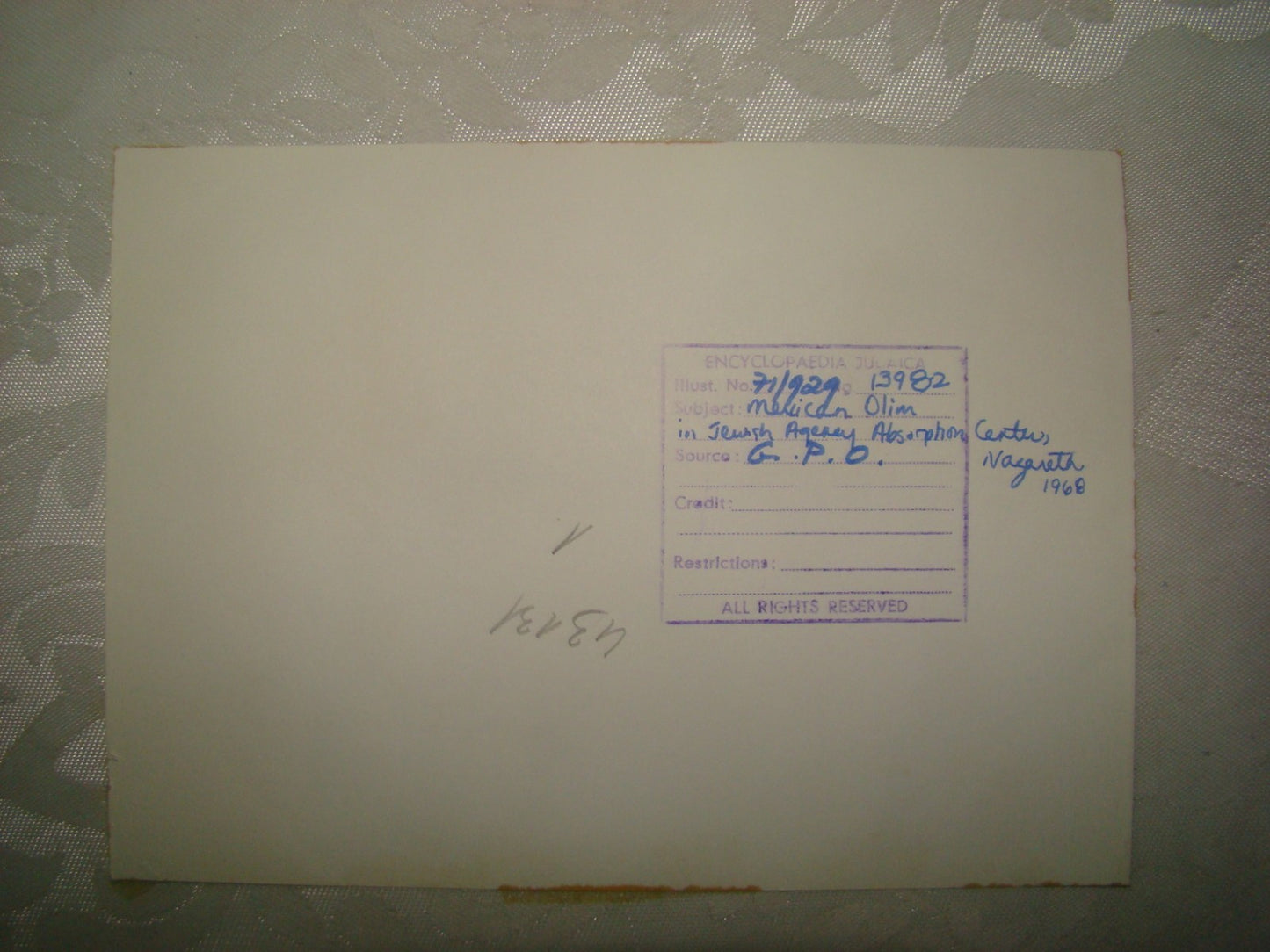 $ Photo Jewish Keren Hayesod Judaica Israel Israeli Population x8 GPO Zionist