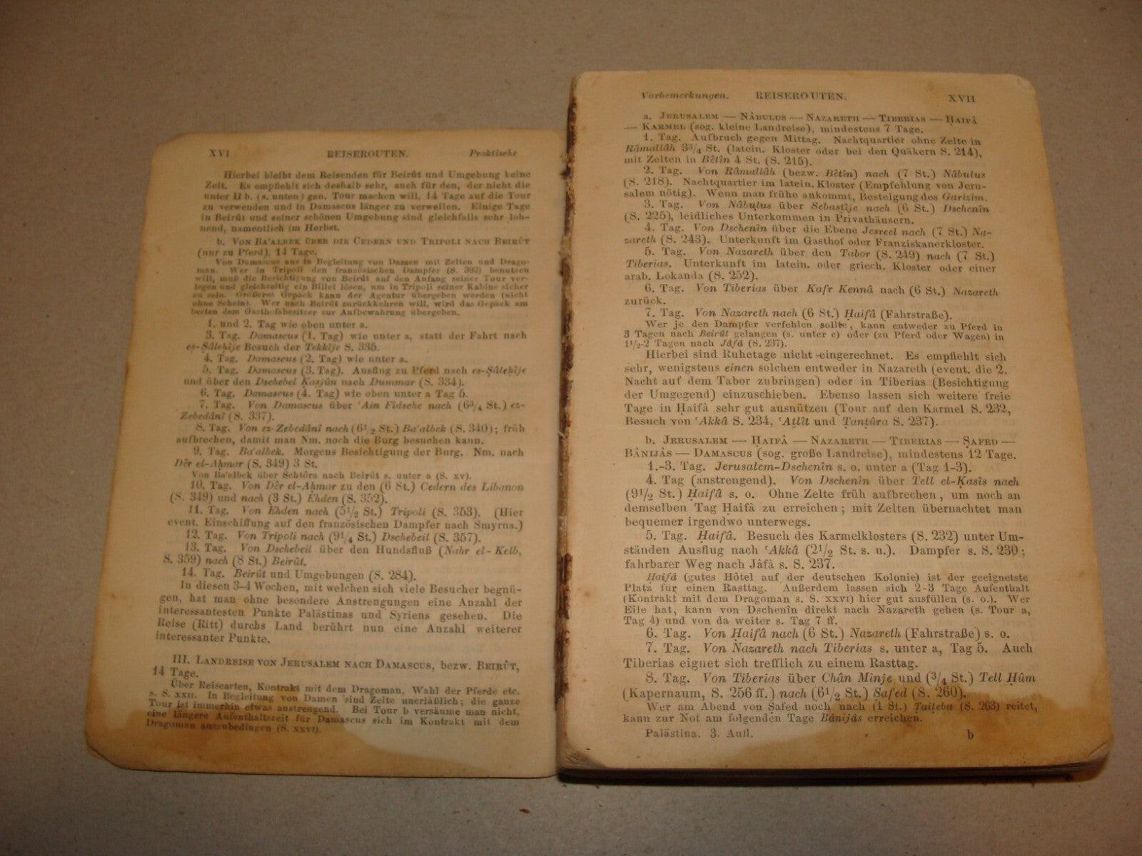 1891 PALESTINE AND SYRIA Baedeker Travel Book Map Guide *Condition