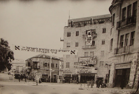 Photo Print 1949 Jewish Israel Jerusalem Zion Square Elections 1st Assembly