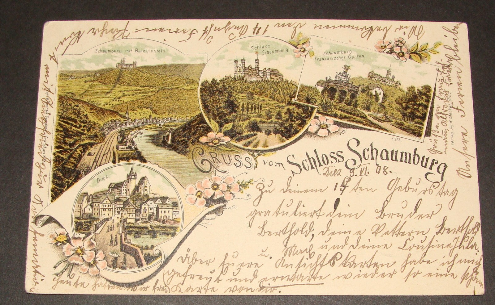 Germany 1898 German Gruss Aus Schaumburg Postcard