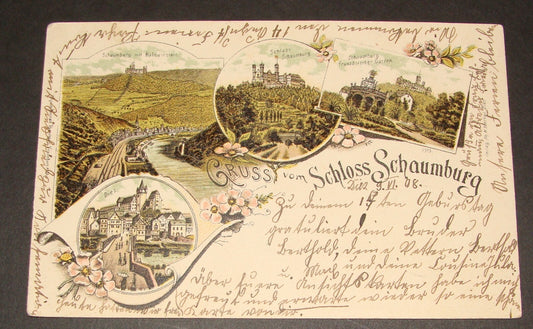 Germany 1898 German Gruss Aus Schaumburg Postcard