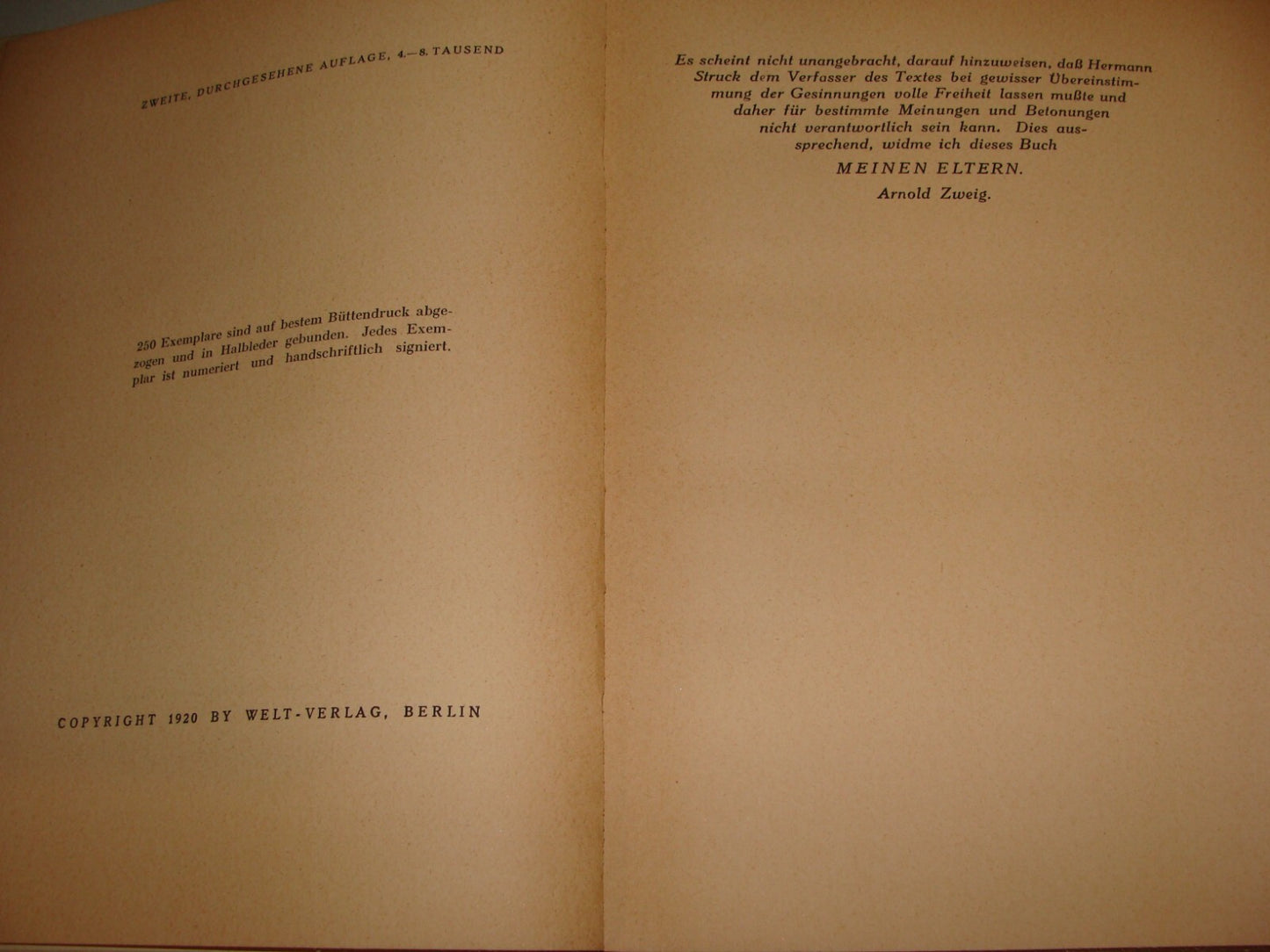 Germany Book Jewish Judaica 1922 German Arnold Zweig Hermann Struck Art Jews