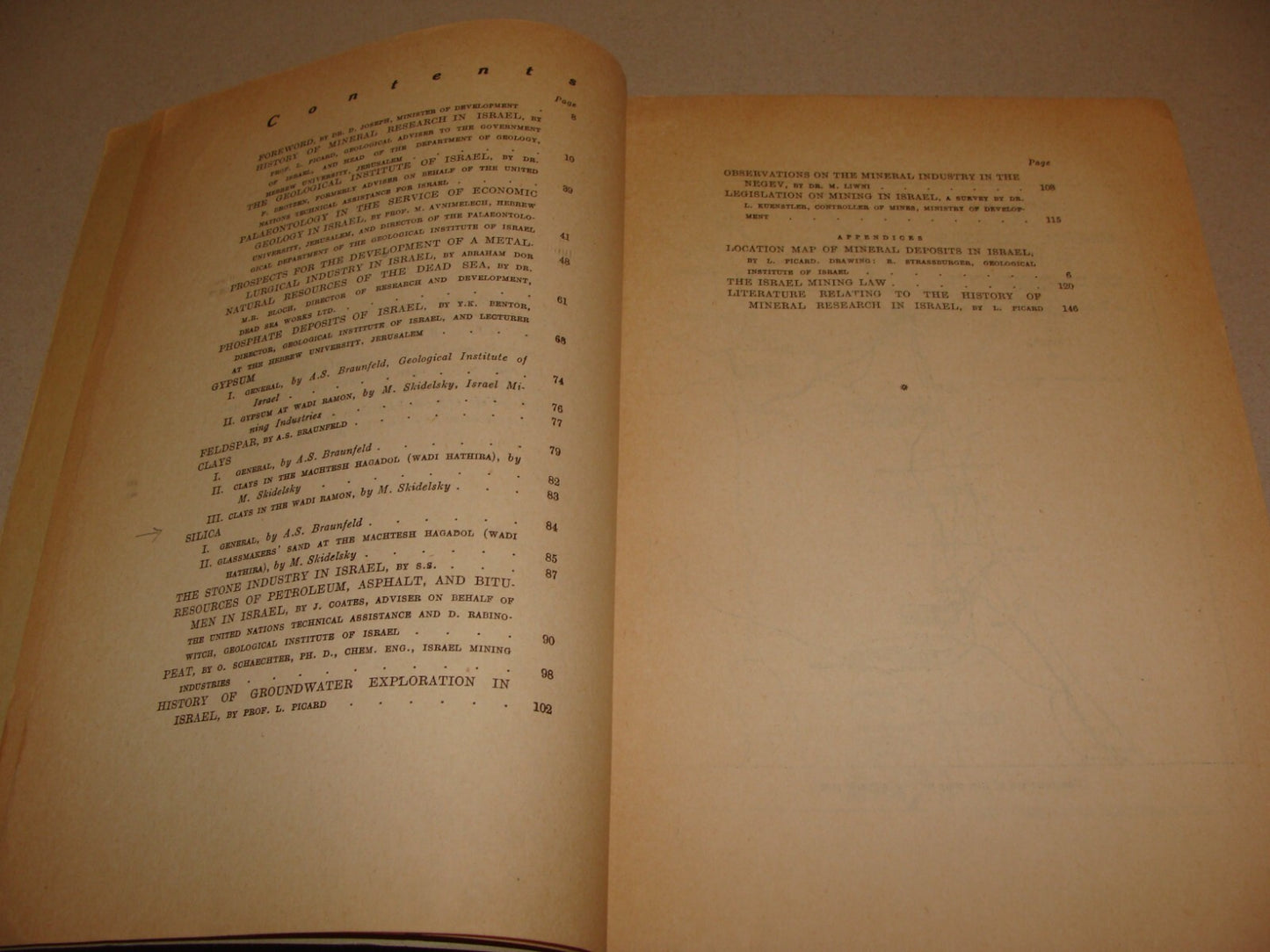 Bulletin Israel 1954 ECONOMIC FORUM Industry Mineral Water Gas Oil Map