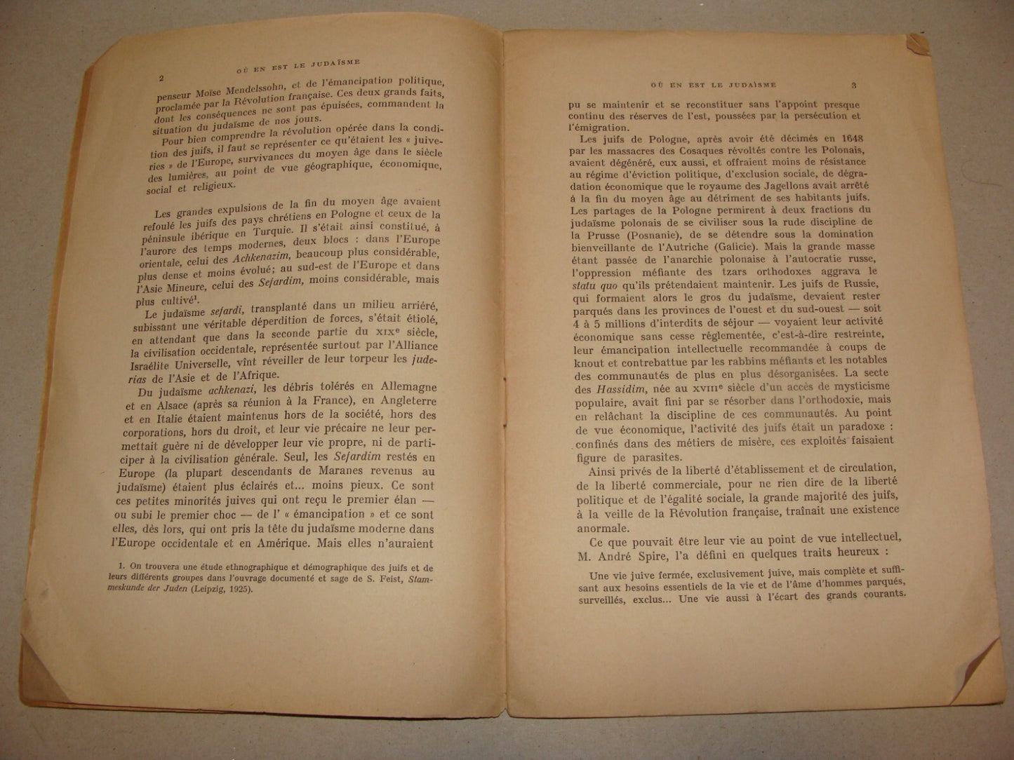 Booklet Jewish Judaica France French LA REVUE DE PARIS Rabbi Maurice Liber