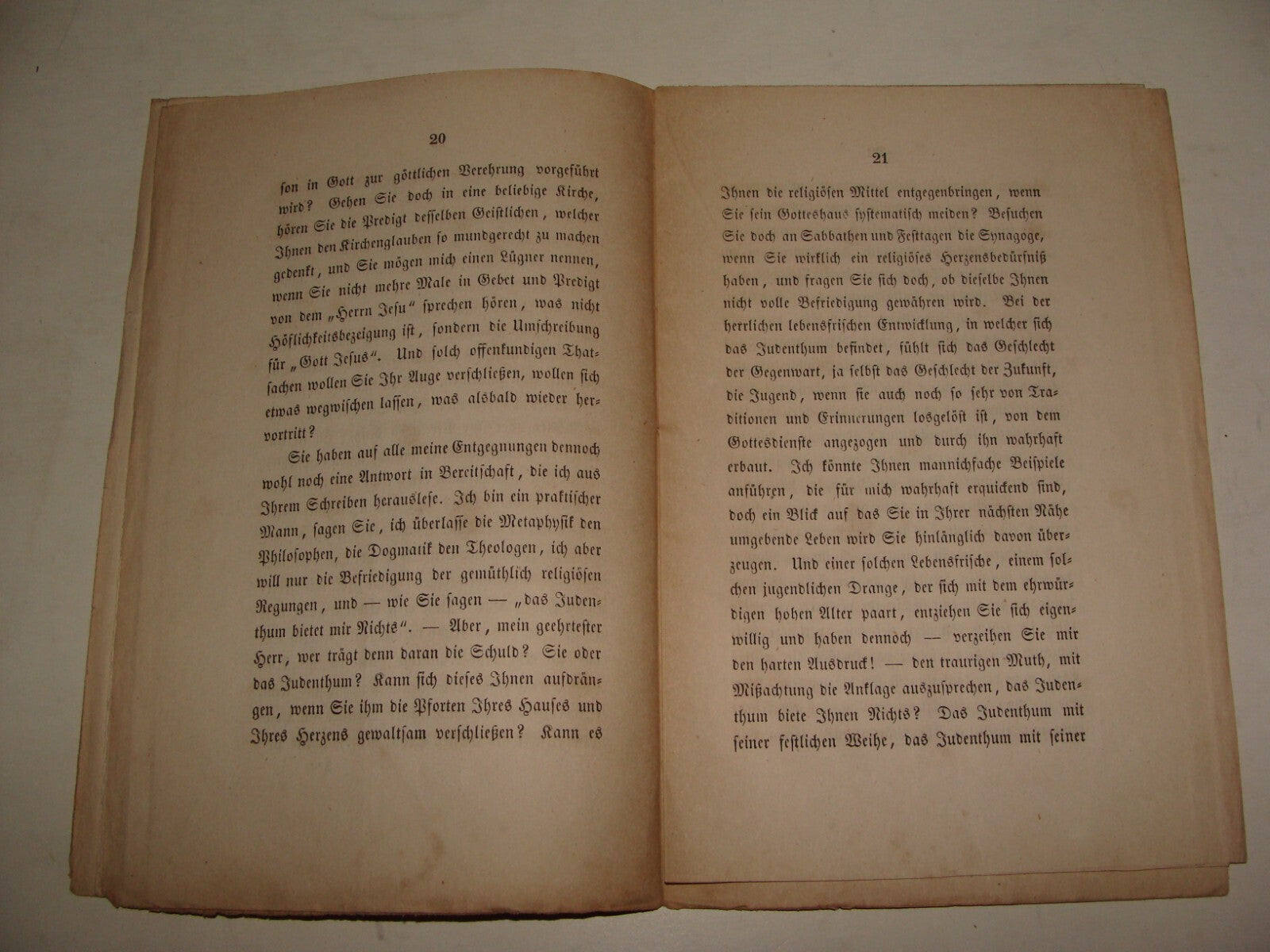 Germany Book Jewish Judaica 1858 German LEAVING JUDAISM Rabbi Abraham Geiger