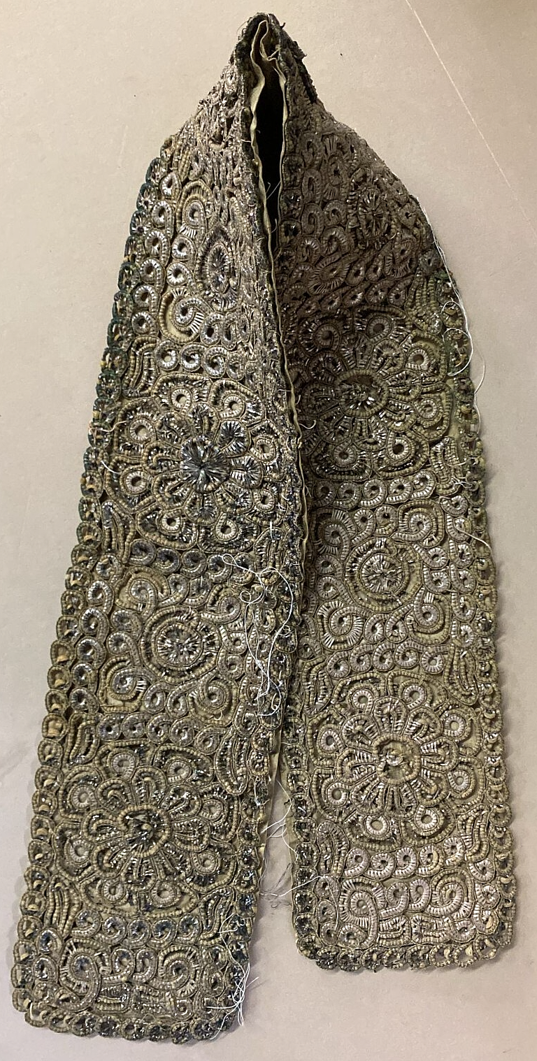 jewish judaica antique silver 'atara' for a tallit [ a crown for a tallit