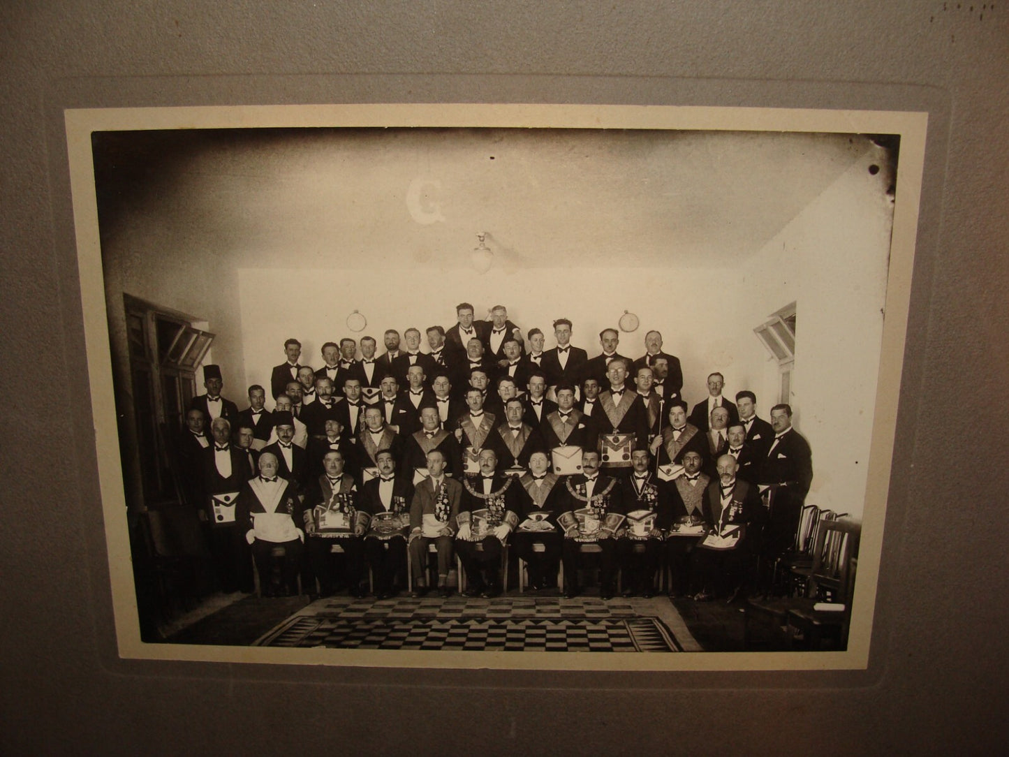 Photo Palestine Jewish Israel 1920? Masonic Freemason Lodge
