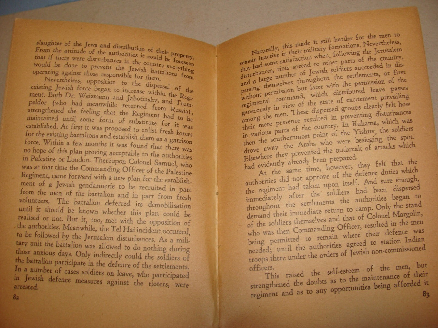 Book Jewish THE HISTORY OF SELF DEFENCE IN PALESTINE Israel GOLOMB Zionism 1940s