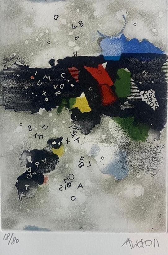 Jewish Israel Israeli Art Artist MORDECHAI ARDON Engraving Etching Signed