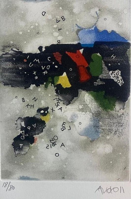 Jewish Israel Israeli Art Artist MORDECHAI ARDON Engraving Etching Signed