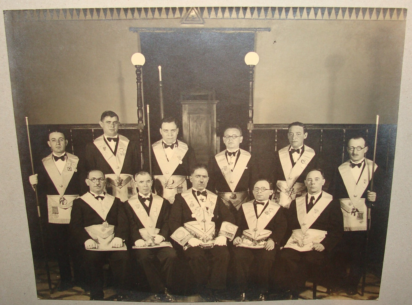 Photo Palestine Jewish Israel 1920? Masonic Freemason Lodge