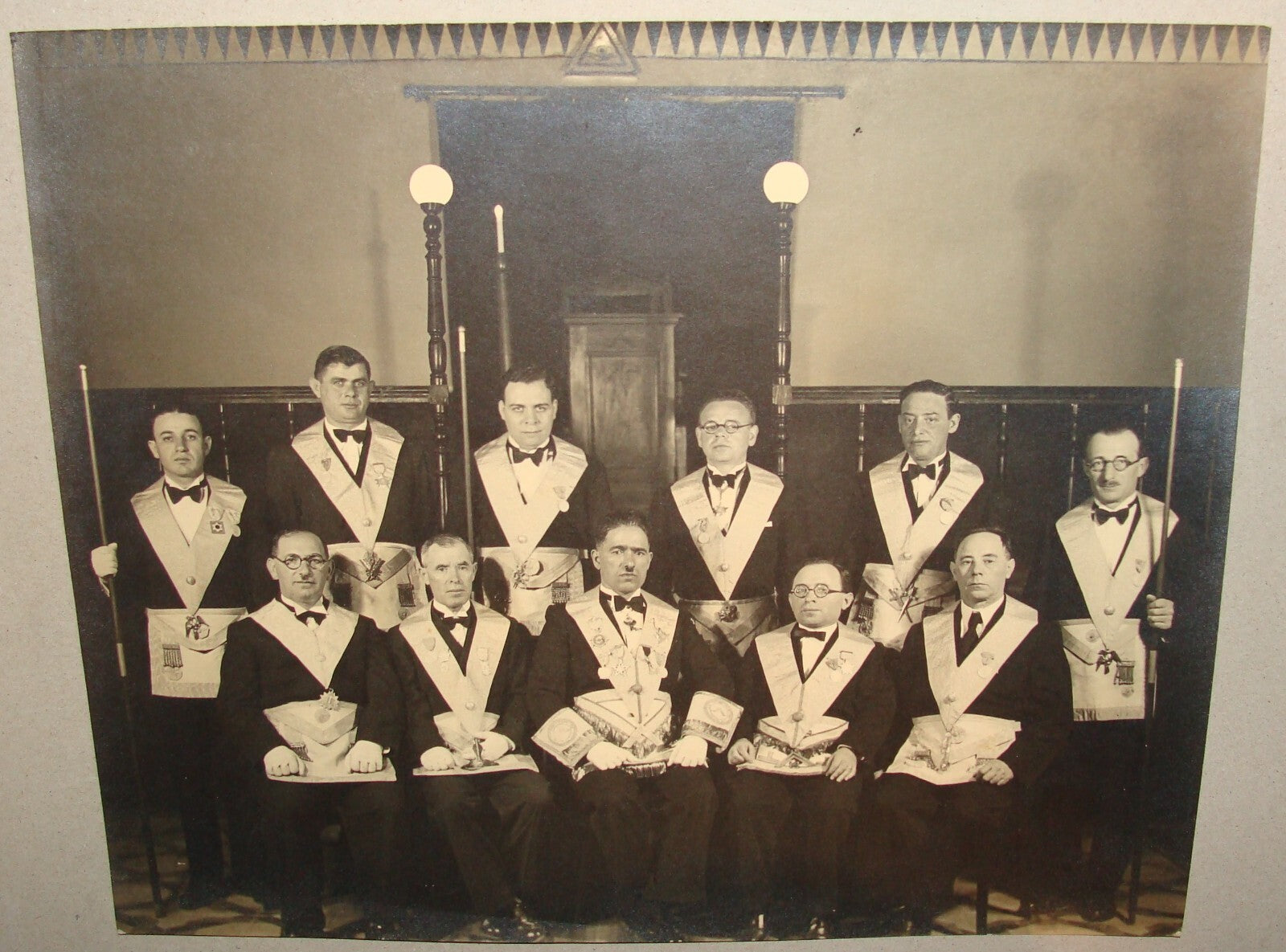 Photo Palestine Jewish Israel 1920? Masonic Freemason Lodge