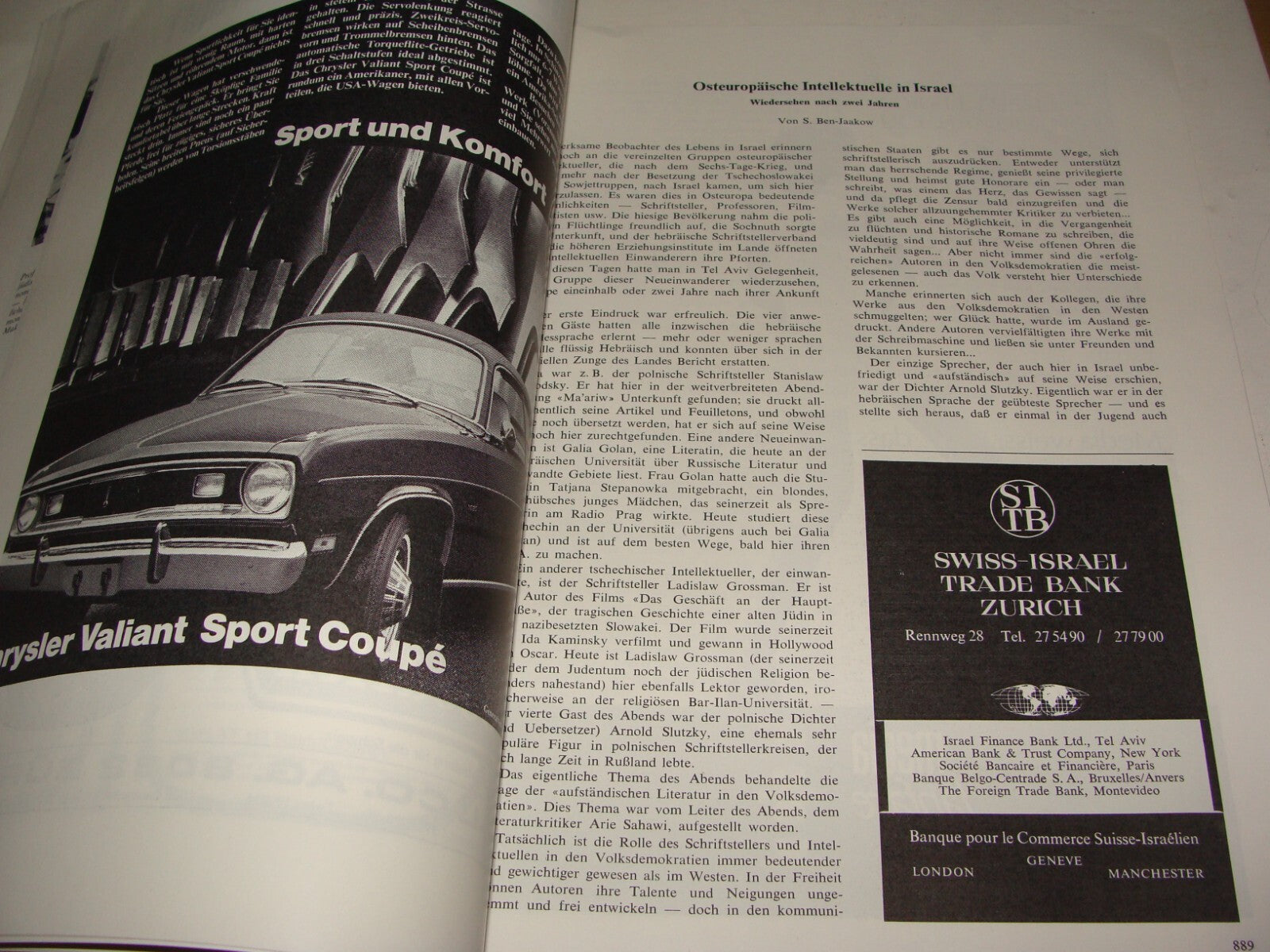 Magazine Jewish Judaica 1970 Switzerland Zurich NEW ISRAEL Zionist German