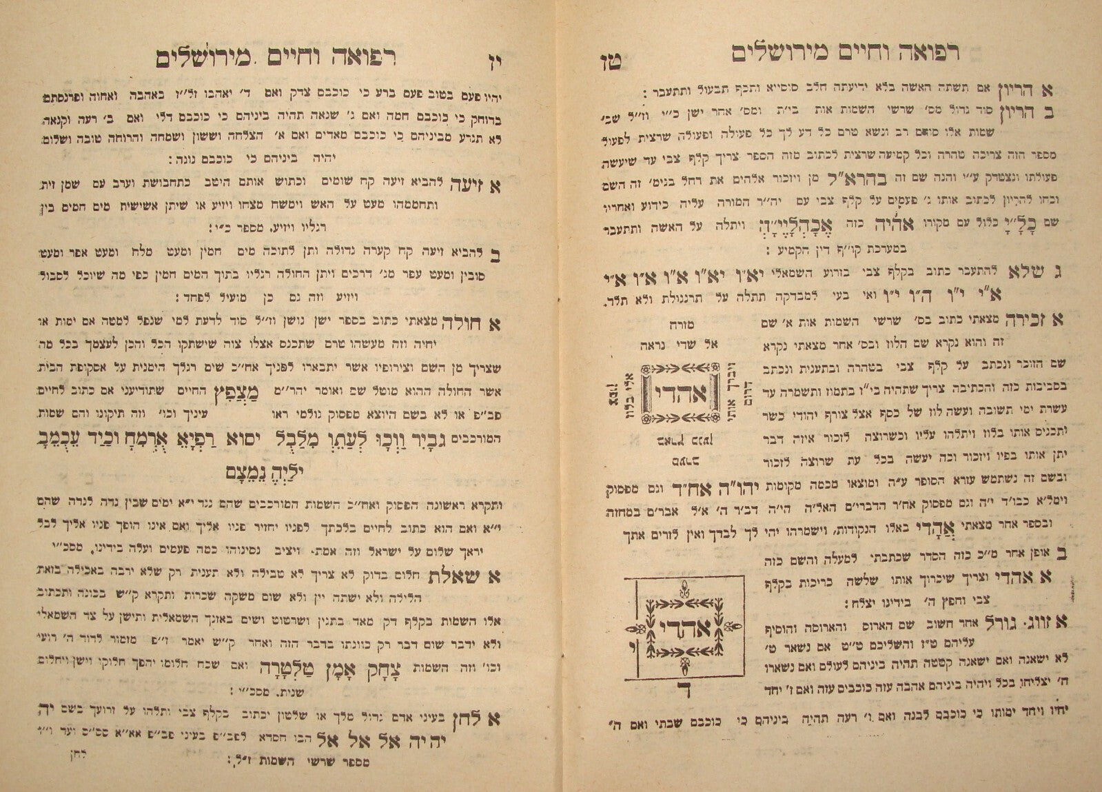 Book Jewish Kabbalah Rabbi Yitzchak Ben Eliezer Medicine and Life Jerusalem