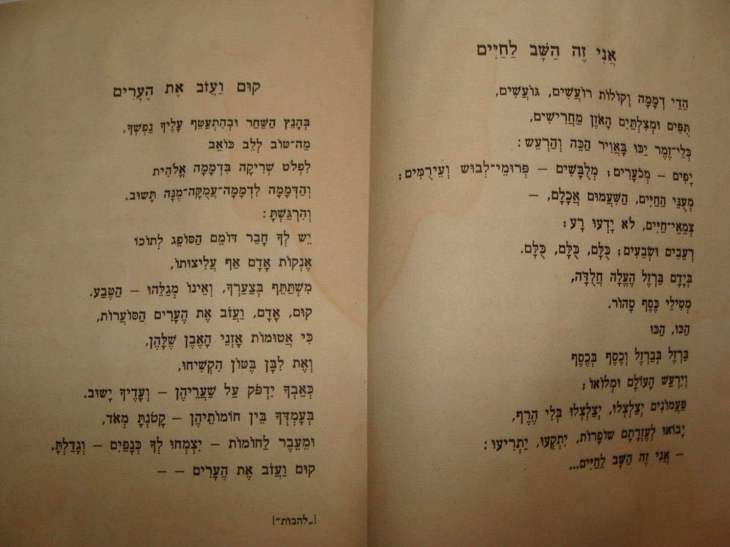 Jewish 1940 Palestine Israel Hebrew Kibbutz Ramat Hakovesh Poetry Memory Zionist
