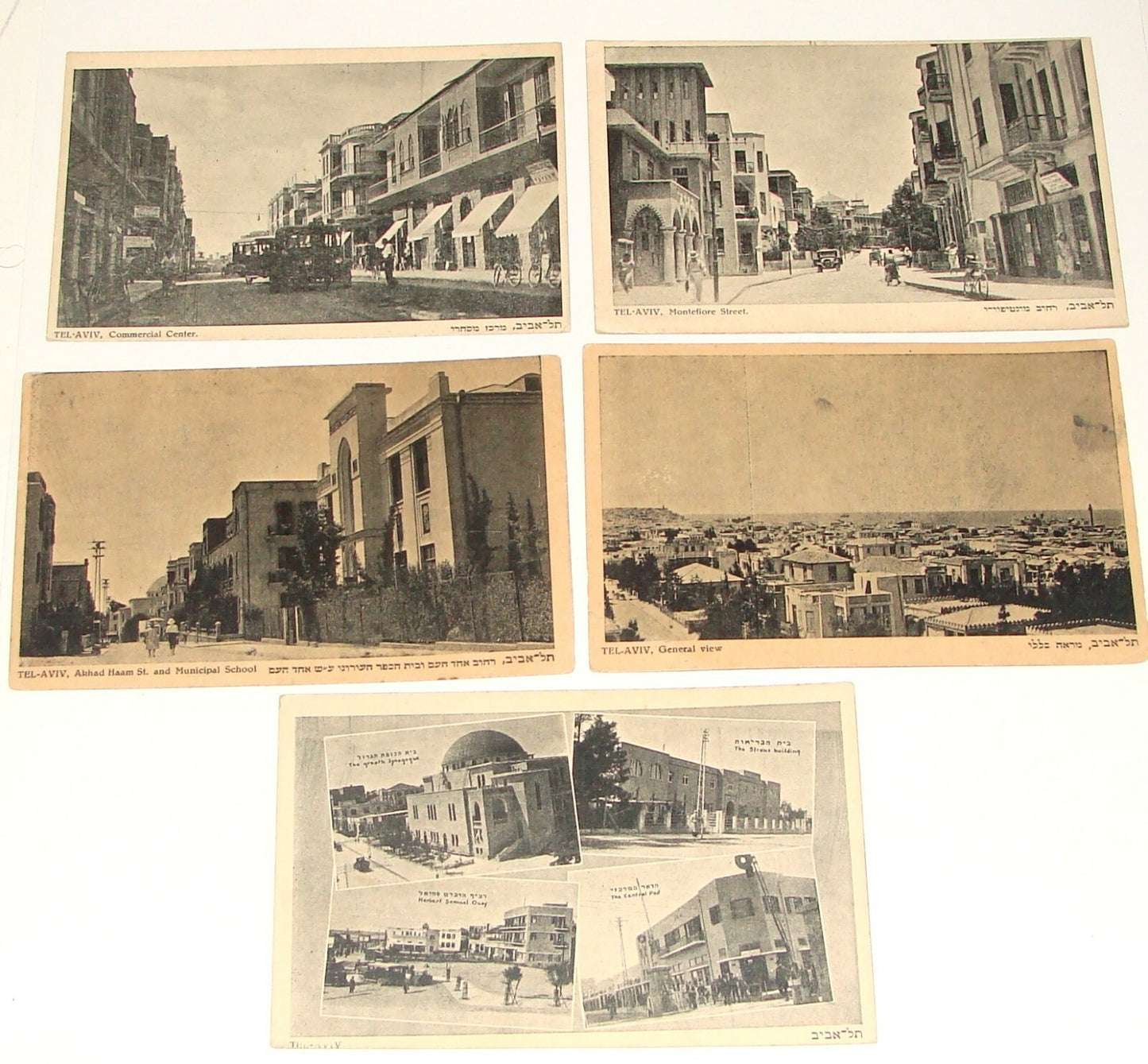 Photo Palestine Card Judaica Jewish Hebrew Israel TEL AVIV Barlevi Postcard Lot