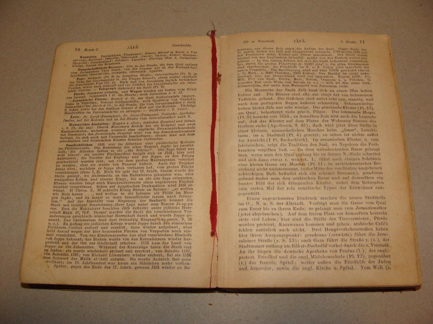 Book Palestine 1891 AND SYRIA Baedeker Travel Map Guide *Condition