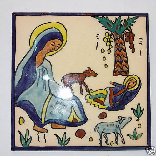 Handpainted Armenian Ceramic Tile , Jerusalem