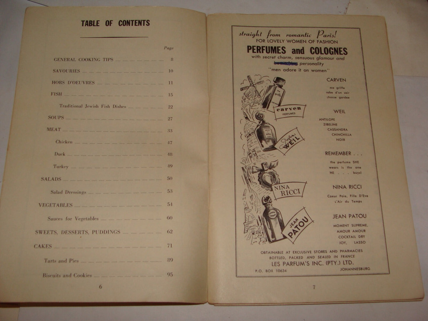 Book Jewish Judaica 1958 South Africa RECIPES King David Schools Ladies