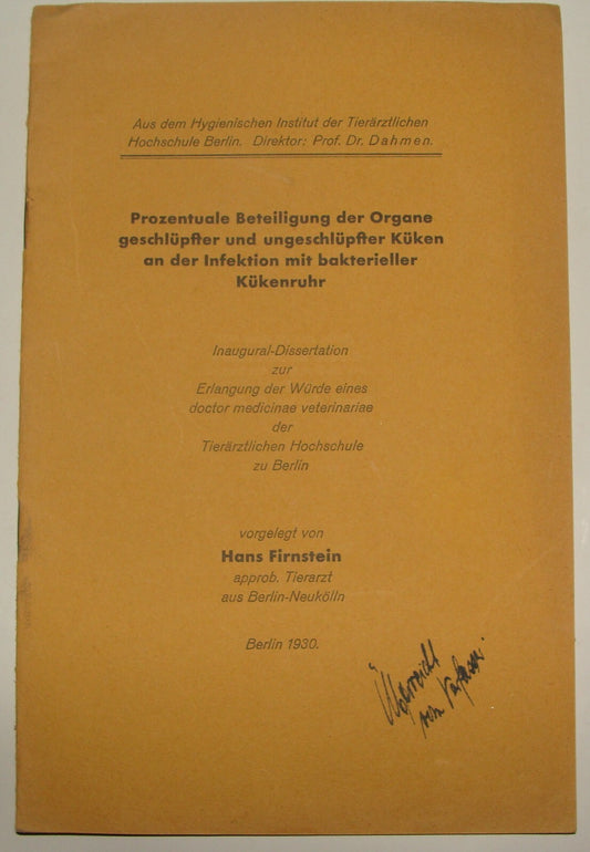 Germany German   Berlin 1930 Health Biology Bacteria Animals Science Medical