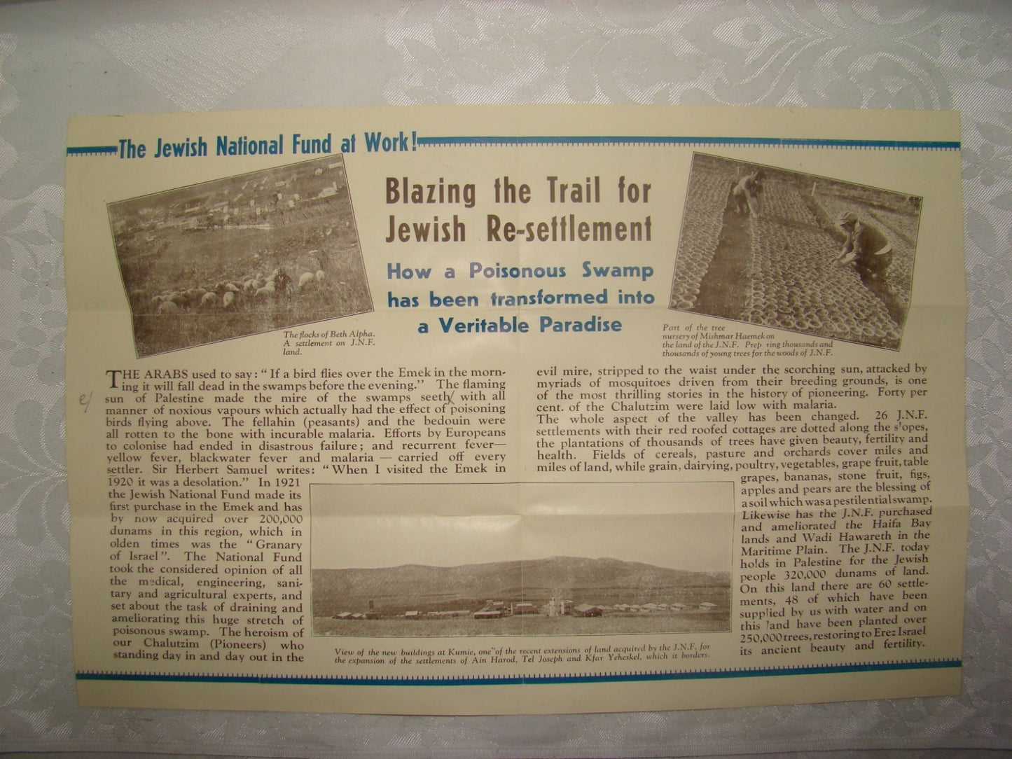 letter Palestine RARE judaica JNF KKL ad Jewish state fund zionist israel London
