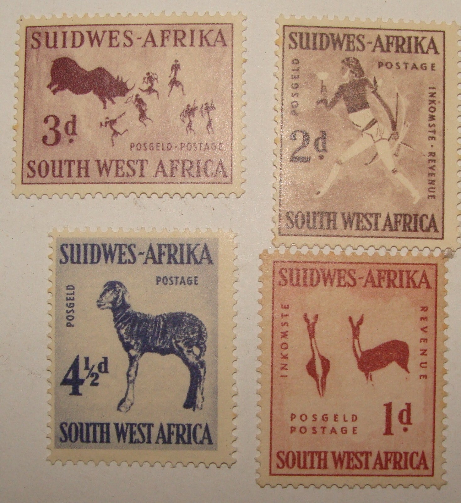 1954 South West Afrika Stamp Stamps x4