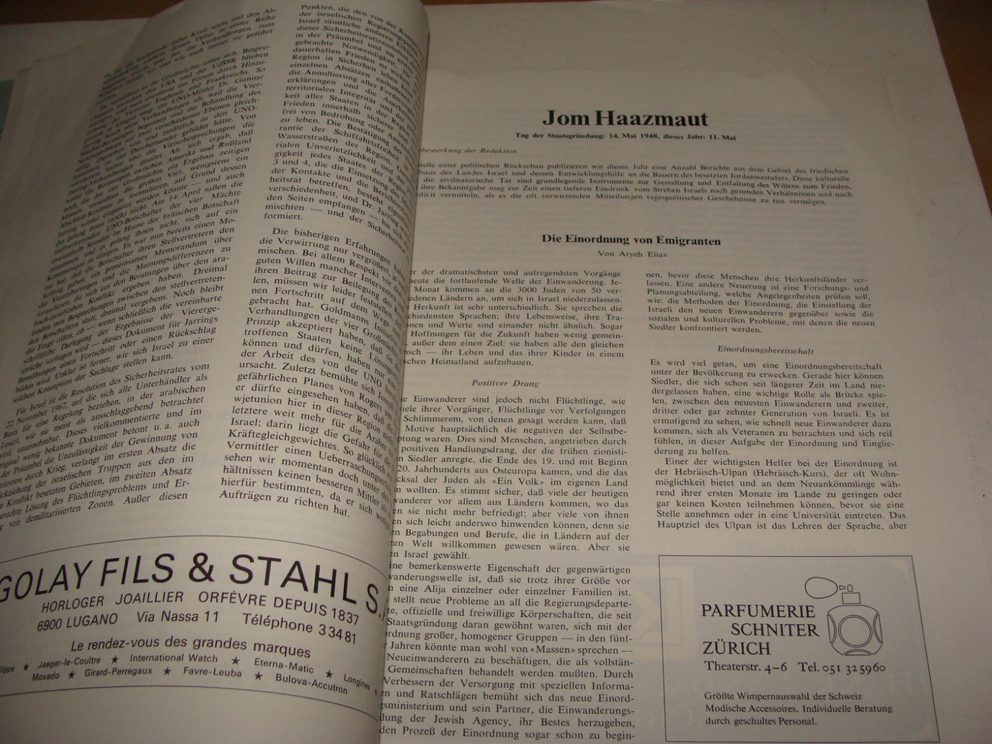 Magazine Jewish Judaica 1970 Switzerland Zurich NEW ISRAEL Zionist German