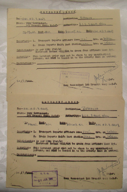letter Jewish judaica rabbi A.Z. Aescoly ww2 British brigade army soldier 1944