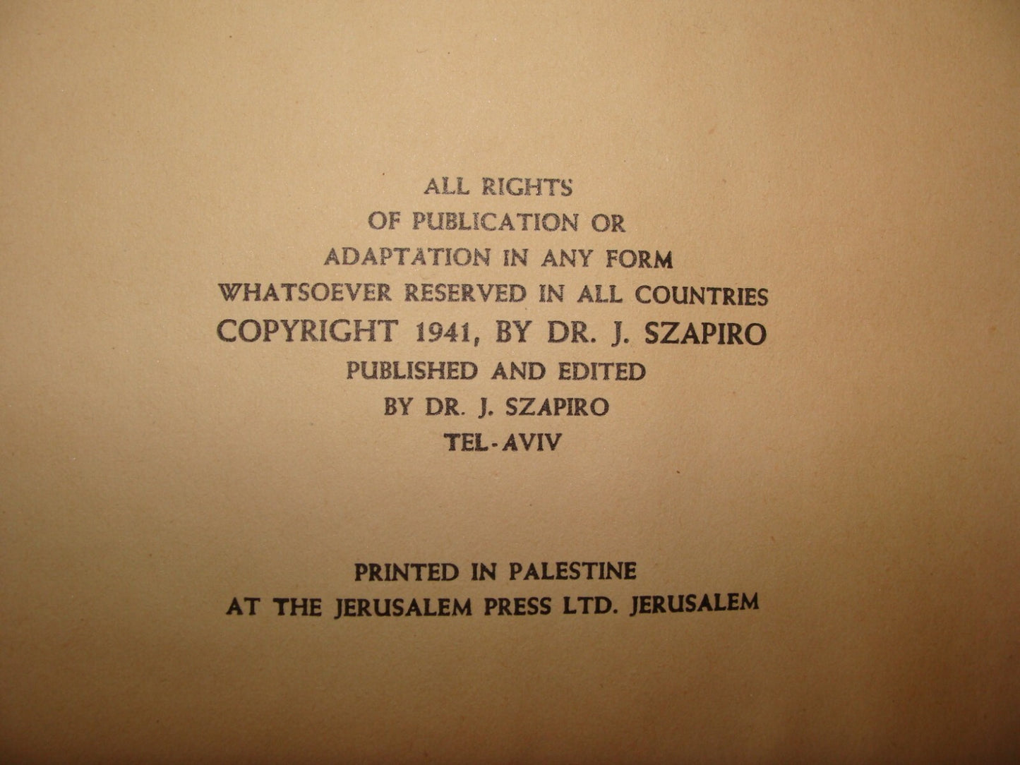 Map Palestine Jewish Judaica 1941 Historical Atlas of Biblical Times Album Bible