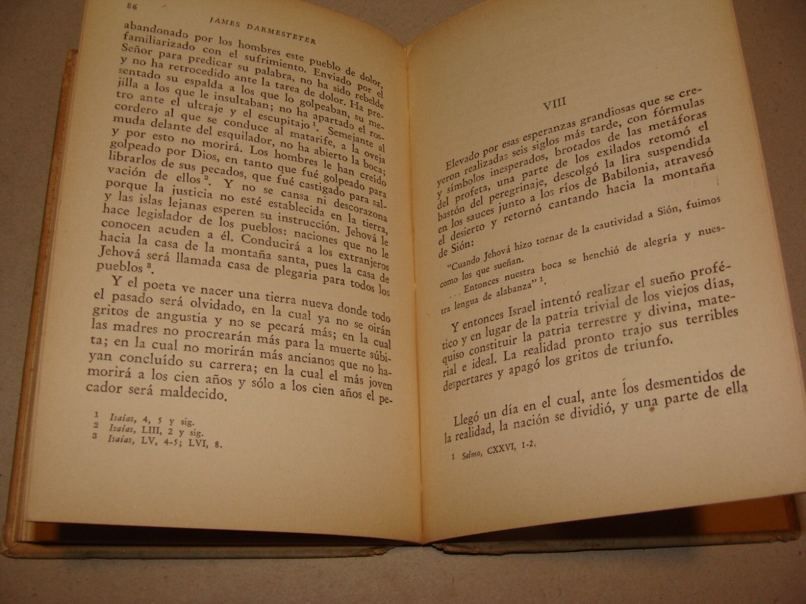 Book Jewish Judaica 1944 Israel Prophets Argentina Spanish Darmesteter