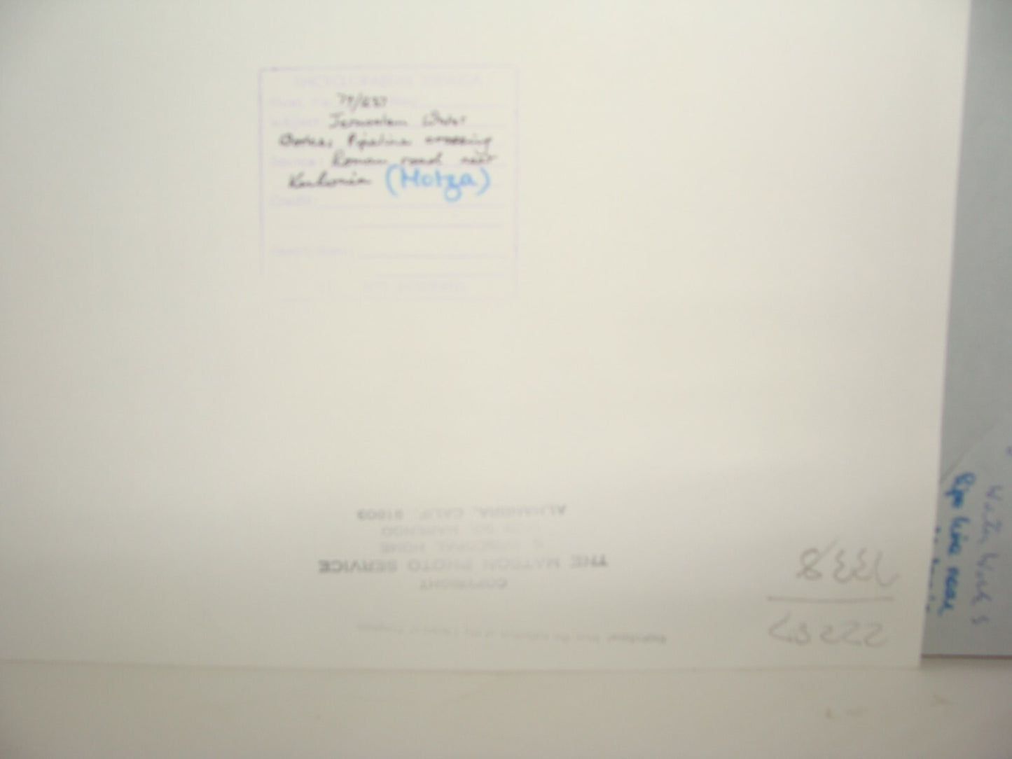 Photo Print Palestine MATSON , 1930s Israel Jerusalem Water Work Kolunia Motza