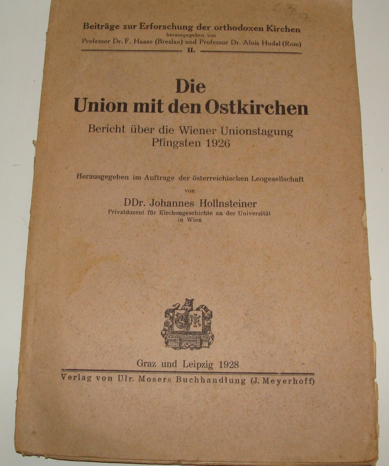 Germany German 1928 Austria Wien University Booklet Union Conference Pentecost